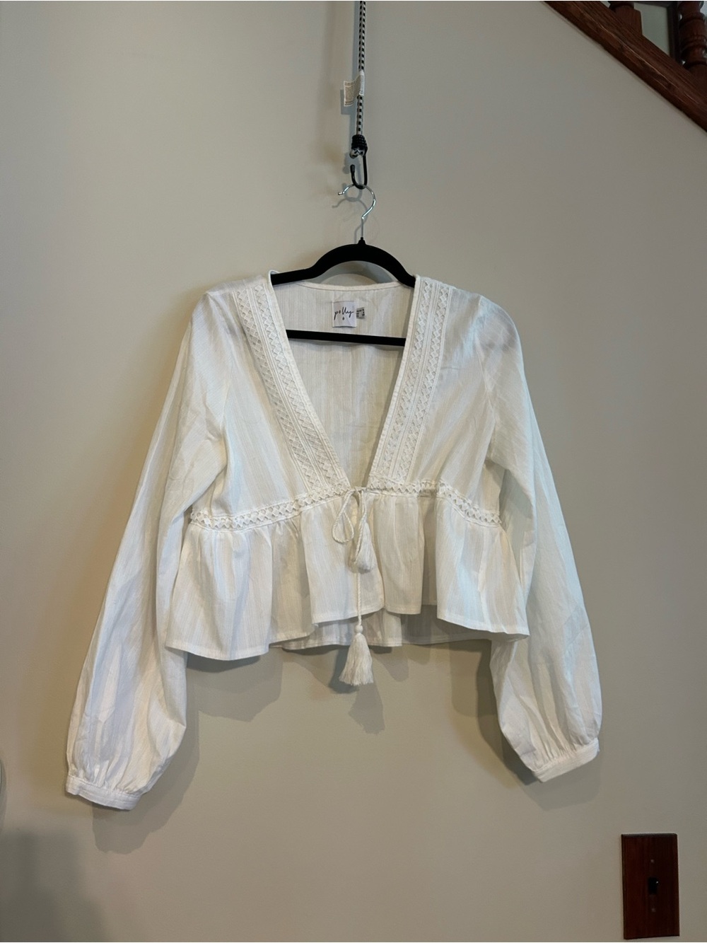 Princess Polly White Rain Dance Top Front Tie